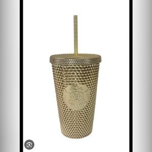 Starbucks Metallic Gold Textured Tumbler